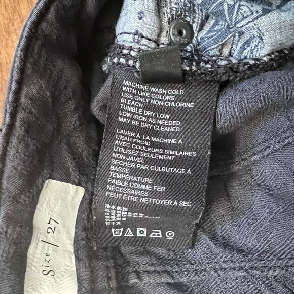 Pilcro Anthropologie Jeans Size 27 High-Rise Skinny Dark Gray Floral Textured - Picture 6 of 10